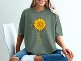 Pickleball Comfort Colors Shirt, pickleball Sunflower Floral Watercolor Print, Vintage Graphic Tee thumbnail 6