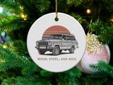 Grand Wagoneer Ornament, Waggy Car Christmas Decor, Classic SUV Gift, Retro Automotive Ornament, Wood Steel Soul, Car Lover Gift thumbnail 3