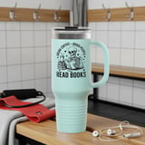 Drink Coffee Read Books Tumbler, Skeleton Reader Gift, Funny Book Lover Cup, Introvert Tumbler, Coffee Tumbler, Tumbler for Bookworm thumbnail 6