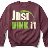 Pickleball Gildan Crewneck Sweatshirt, Just Dink It, Court Warm Up Layer for Chilly Matches and Daily Comfort thumbnail 3