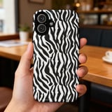 Zebra Print Tote Bag Aesthetic & Phone Case, Black White Animal Pattern, Trendy Y2K Style Purse, Wild Fashion Accessory Gift for Her thumbnail 10