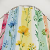 Watercolor Bloom Stripe Shower Curtain thumbnail 6
