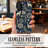 Safari Folk Indigo Digital Design Size Bundle Png thumbnail 6