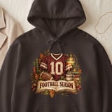Football Season Sweatshirt, Vintage Football Hoodie, Dark Academia Bookish Gameday Shirt, Fall Tailgate Crewneck, Cozy Autumn Sports Gift thumbnail 15