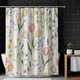 Digital Floral Pattern, Watercolor Flowers, Tulips, Daisies, Lavender, Forget Me Nots, Spring Flower Design, Digital Bundle Pattern thumbnail 12
