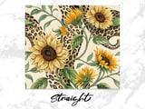 Sunflower Leopard 20oz Tumbler Wrap PNG, Floral Animal Print Tumbler Design, Sublimation Tumbler File, Digital Download, Tumbler Designs thumbnail 4