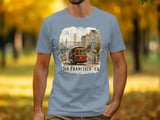 San Francisco Cable Car T-Shirt, Vintage SF Travel Tee, Golden Gate Bridge Watercolor Cityscape Souvenir California Gift thumbnail 10