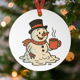 Melting Snowman Coffee Ornament thumbnail 1
