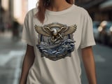 United States Navy T-Shirt | Patriotic Military Veteran Apparel with Eagle, Ships, Anchor | Honor Courage Commitment Gift thumbnail 5