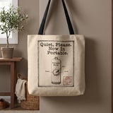 Quiet Please Portable Tote Bag thumbnail 1