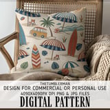 Retro Beach Day Digital Size Bundle Png thumbnail 5