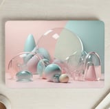 Pastel 3D Shapes MacBook Case thumbnail 1