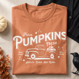 Vintage Pumpkin Truck T-Shirt, Fall Farm Fresh Shirt, Retro Pumpkin Patch Graphic Tee, Autumn Hayride Tshirt, Cozy Thanksgiving Gift thumbnail 3