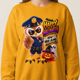 Officer Hoot the Owl Halloween Sweatshirt thumbnail 10