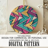 Digital Pattern, Geometric Design, Abstract, Triangle Pattern, Texture, Digital Bundle, Commercial Use, Printable Art, Graphic Design thumbnail 3