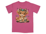 Cute Highland Cow Iced Coffee Tee thumbnail 4