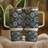 Bohemian Indigo Pattern Digital Size Bundle Png thumbnail 9