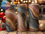 20 oz Skinny Tumbler Wrap Sublimation Design, Agate Gemstone Tumbler, Straight and Tapered Wrap png, Digital Download, Tumbler Design thumbnail 2
