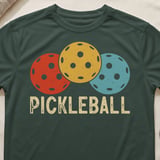 Pickleball Sport-Tek Performance Tee, Retro Distressed Pickleball Graphic, Breathable Open-Play Court Apparel thumbnail 5