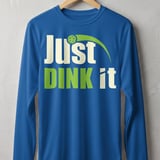 Pickleball Sport-Tek Long Sleeve Tee, Just DINK it, Outdoor Court UV Sun Shield Shirt thumbnail 6
