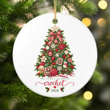 Crochet Christmas Ornament 2026, The Year I Learned Crochet Keepsake, Yarn Lover Tree Decor, Holiday Crafting Gift for Crocheter thumbnail 2