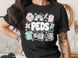Peds Nurse Stuff T-Shirt: Pediatric Nurse Practitioner, Retro Nursing Design thumbnail 3