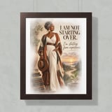 Black Woman Empowerment Wall Art Poster, Framed Poster with Inspirational Quote Starting from Experience Print, Healing Aesthetic Decor thumbnail 12
