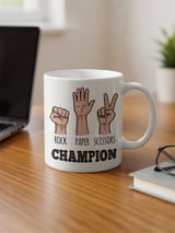 Rock Paper Scissors Champion Mug – Funny Gift thumbnail 3