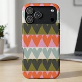 Retro Geometric Hearts MagSafe® Phone Case thumbnail 3