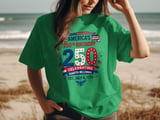 America's 250th Birthday T-Shirt, Quarter-Millennial July 4th 1776 Patriotic American Pride Shirt, Commemorative History Tee thumbnail 2