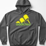Pickleball Gildan Fleece Hoodie, addicted, Court Pullover thumbnail 4
