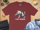 I Eat Rebar absurd brain rot Cat Tee thumbnail 5