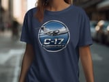 C-17 Globemaster III Military Transport Aircraft T-Shirt, Aviation Art, Pilot Gift, Air Force Tee, Veteran Shirt thumbnail 7