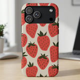 Vintage Strawberry Pattern MagSafe® Phone Case thumbnail 3