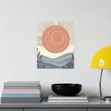 Abstract Sun Posters, Ocean Waves Posters, Botanical Art Posters, Modern Art Posters, Living Room Posters, Boho Style Art Posters thumbnail 4