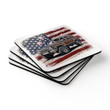 Grand Wagoneer Corkwood Coaster Set, Car Coasters, The Waggy, American Flag Coasters, Car Lover Gift, Classic Car Art, Drink Coasters thumbnail 2