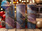 20 oz Skinny Tumbler Wrap Sublimation Design, Marble Texture, Straight and Tapered Wrap png, Rose Quartz Digital Tumbler Design thumbnail 2