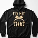 Pickleball Gildan Fleece Hoodie, I'd Hit That Paddle Clink Graphic, Pickleball Court Pullover Sweatshirt thumbnail 1