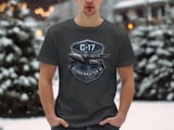 C-17 Globemaster III Air Force T-Shirt, US Military Aviation Tee, Veteran Gift, Proud Airman Shirt, Patriotic Military Apparel thumbnail 3