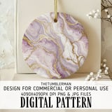 Amethyst Gold Tumbler Design, Digital Paper, Watercolor Flowers, Scrapbook Paper, Floral Junk Journal, Tumbler Png, Digital thumbnail 3