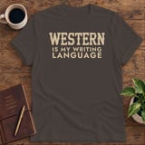 Western Is My Writing Language Softstyle Tee thumbnail 2