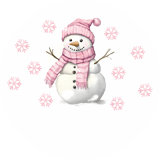 Pink Snowman Baby First Christmas Digital thumbnail 3
