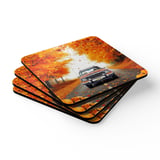 Grand Wagoneer Autumn Drive Corkwood Coaster Set, Fall Vibes, The Waggy, Car Lover Gift, USA Made thumbnail 2