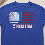 Pickleball Sport-Tek Performance Tee, Pickleball USA Flag Distressed Graphic, Performance Court Apparel thumbnail 7