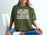 I Don't Make Mistakes Improvisation Clarinet Graphic Tee thumbnail 2