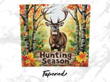 Hunting Season 20oz Tumbler Wrap, Deer Fall Tumbler Design, Autumn Leaves Tumbler, Watercolor Tumbler for Hunters, Gift for Him thumbnail 5