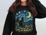 Powered By Cats And Moonlight Tee or Sweatshirt thumbnail 7