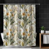 Elegant Plumeria Bloom Shower Curtain thumbnail 10