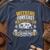 Weekend Forecast Camping Drinking Tee thumbnail 6