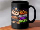 No Excuses Just Rules Police Owl Mug thumbnail 14